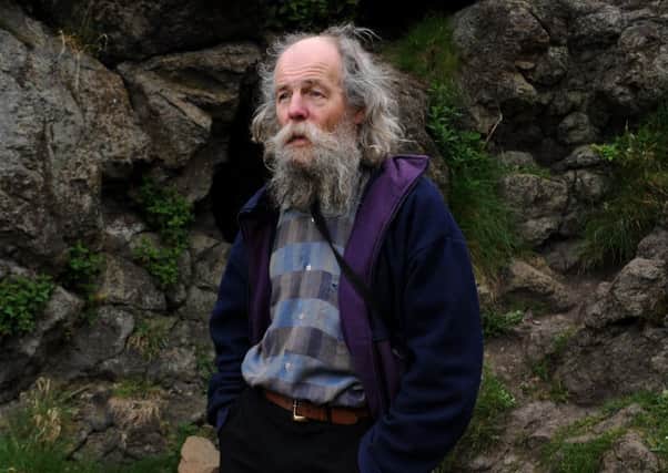 Jake Williams, a hermit who lives near the Cairngorms, pictured in Edinburgh. A film about his life 'Two years at Sea' was made in 2012.