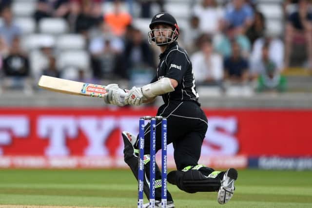 Kane Williamson of New Zealand on his way to a century in the ICC Champions Trophy match against Australia. Picture: Gareth Copley/Getty Images