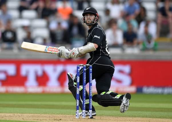 Kane Williamson of New Zealand on his way to a century in the ICC Champions Trophy match against Australia. Picture: Gareth Copley/Getty Images