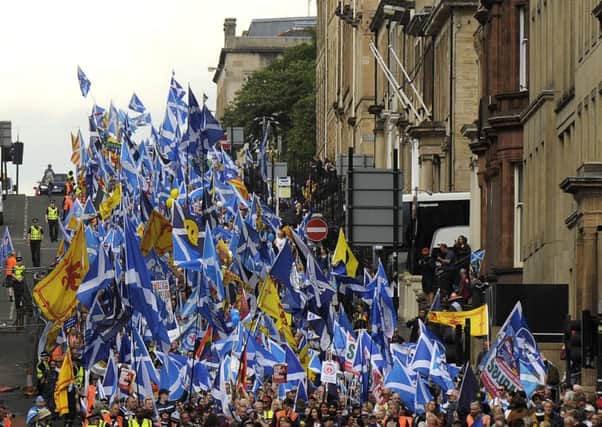 Glasgow witnessed an independence march on Saturday, but the SNP has not found new support for indyref2. Picture: Getty