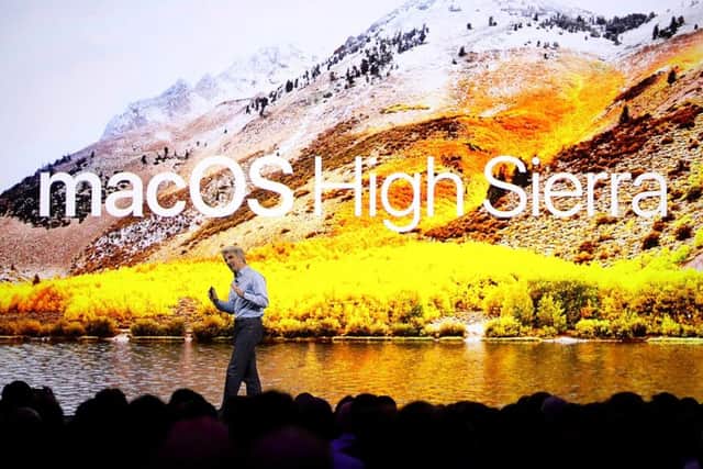 Apple's Senior Vice President of Software Engineering Craig Federighi speaks during the opening keynote address ar the 2017 Apple Worldwide Developer Conference. Picture: Justin Sullivan/Getty Images