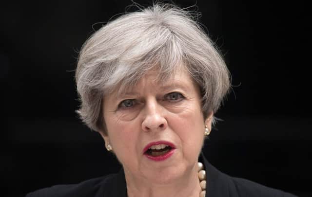 Prime Minister Theresa May addresses the media. Picture: Carl Court/Getty Images