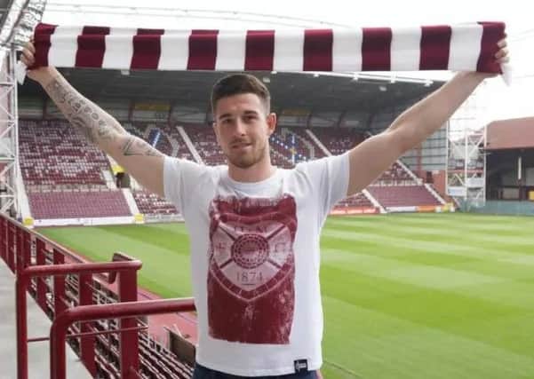 Cole Stockton becomes Hearts' second summer signing. Pic: Heart of Midlothian FC