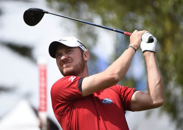 England's Chris Wood tees off during the third day of Nordea masters at Barseback Golf Club. Picture AP