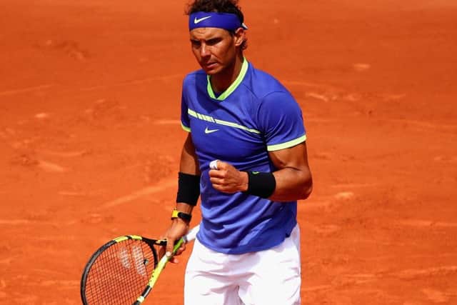Rafael Nadal celebrates his victory against Roberto Bautista Agut. Picture: Getty