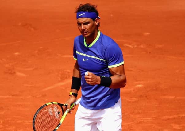 Rafael Nadal celebrates his victory against Roberto Bautista Agut. Picture: Getty