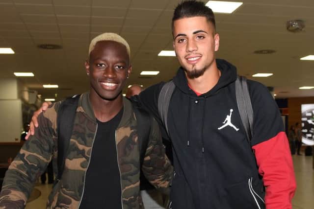 Rangers targets Dalcio (left) and Fabio Cardoso arrive into Glasgow with Pedro Caixinha. Picture: SNS