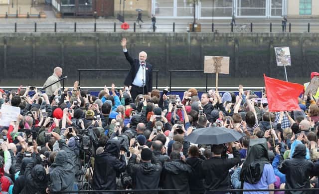 Labour leader Jeremy Corbyn speaks at a rally at the Sage Gateshead, while on the General Election campaign trail. Picture: Owen Humphreys/PA Wire