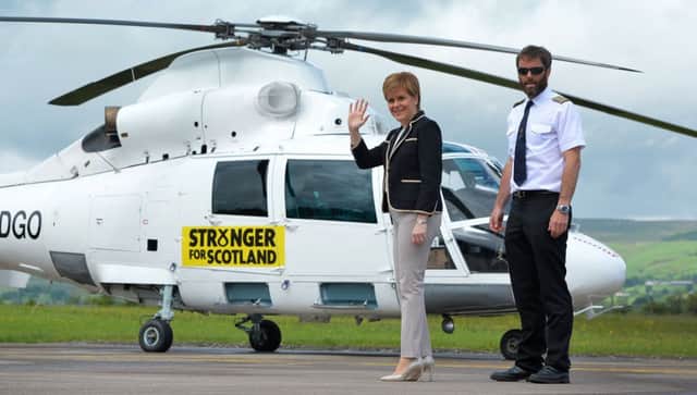First Minister Nicola Sturgeon tours Scotland ahead of the general election. Picture: Mark Runnacles/PA Wire
