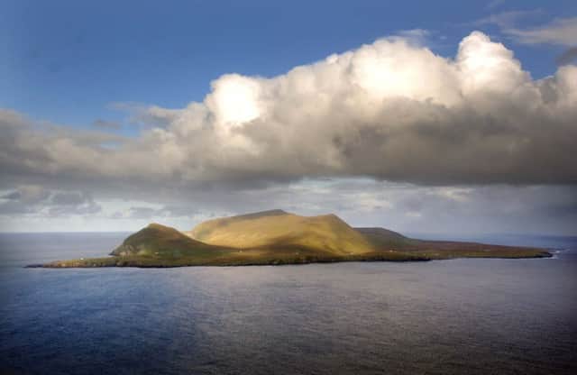 The Remote Island of Foula near the Shetland Islands.