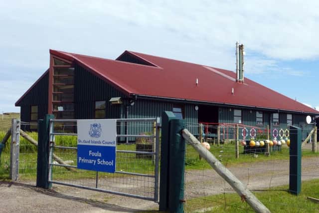 Foula Primary School on Foula part of the Shetland Isles. Picture: SWNS