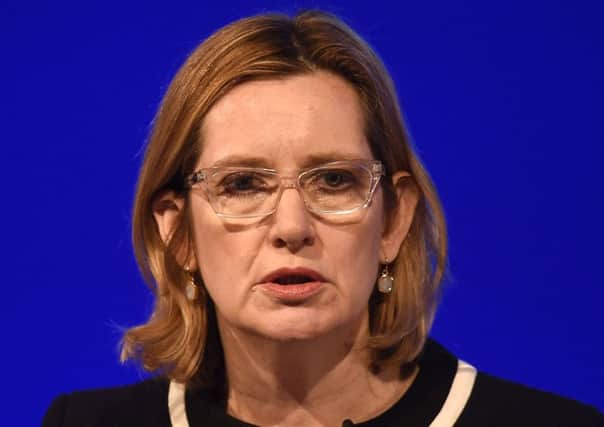 Home Secretary Amber Rudd, who has rejected suggestions that a decline in the number of police officers had made the UK more vulnerable to terrorism. Picture: Joe Giddens/PA Wire