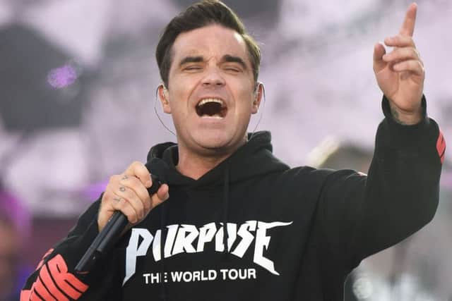 Robbie Williams is playing at BT Murrayfield Stadium. Picture: Dave Hogan via AP