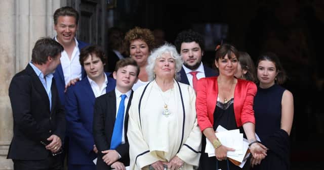 Anne Hart and family members attend a memorial service for her late husband Ronnie Corbett at Westminster Abbey. Picture: Tim P. Whitby/Getty Images