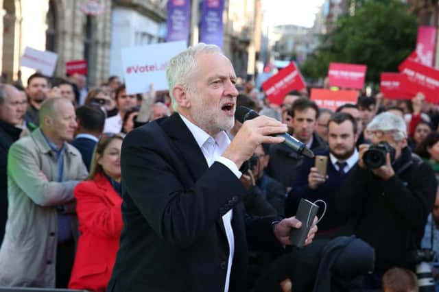 Labour leader Jeremy Corbyn said his party 'would not do deals' and promised a Government 'for the many, not the fews' while speaking in Glasgow this morning. Picture: Andrew Milligan/PA Wire