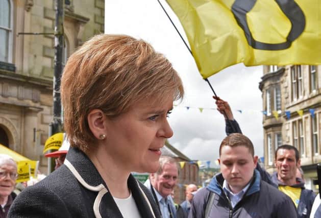 Nicola Sturgeon campaigning during the election. Picture: PA
