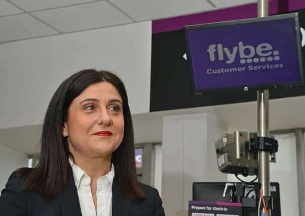 Flybe chief executive Christine OurmiÃ¨res-Widener said the airline had moved to drive down costs. Picture: Jon Savage
