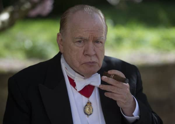 Celebrated Scots actor Brian Cox plays the British wartime leader