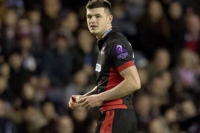 Edinburgh's Blair Kinghorn made a try-saving tackle for the Scotland U20s.