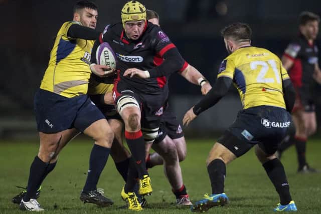 Lewis Carmichael in action for Edinburgh Rugby. Pic: SNS/Rb Casey