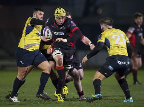 Lewis Carmichael in action for Edinburgh Rugby. Pic: SNS/Rb Casey