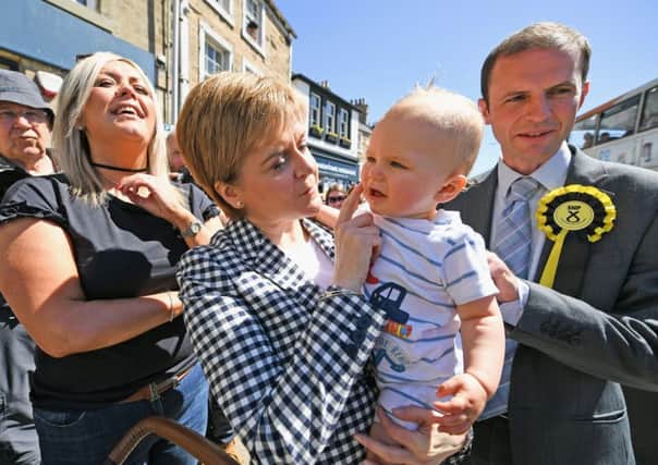 SNP MP Stephen Gethins, pictured here with SNP leader Nicola Sturgeon, won his North Fife seat by just two votes. Picture: Jeff J Mitchell/Getty Images