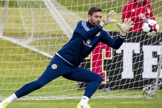 Scotland goalkeeper Craig Gordon in training. Picture: Alan Harvey/SNS