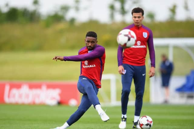 There is history between England striker Jermian Defoe and Scotland keeper Craig Gordon.  Picture: Michael Regan/The FA via Getty Images