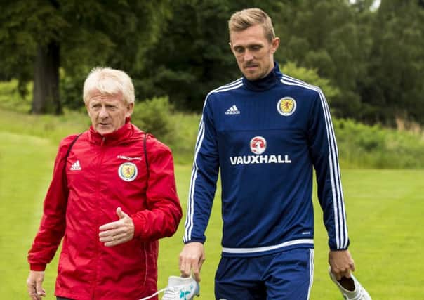 Scotland manager Gordon Strachan with midfielder Darren Fletcher. Picture: Alan Harvey/SNS