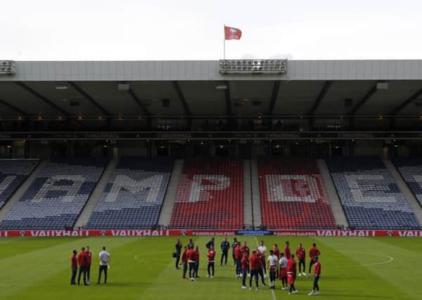 England play Scotland at Hampden on Saturday. Their supporters have been urged not to sing inappropriate songs. Picture: Andy Buchanan/AFP/Getty Images
