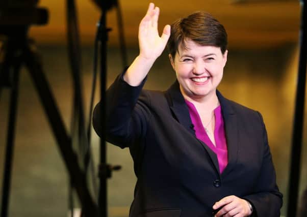 Scottish Conservative leader Ruth Davidson at Meadowbank Sports Centre in Edinburgh,