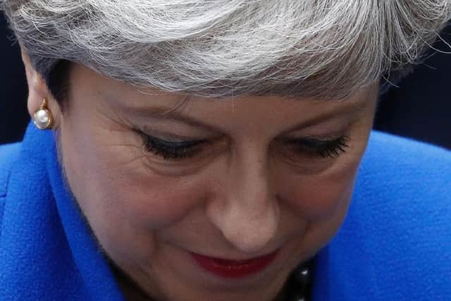 Britain's Prime Minister and leader of the Conservative Party Theresa May leaves 10 Downing Street. Picture: Getty Images