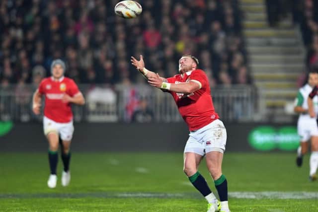 Stuart Hogg during the match between the Crusaders and the British & Irish Lions. Picture; Getty