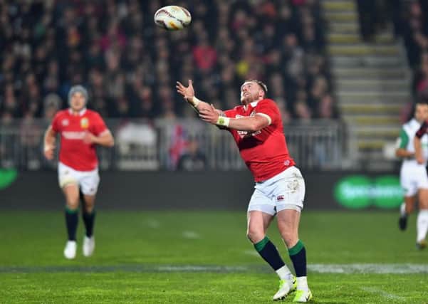Stuart Hogg during the match between the Crusaders and the British & Irish Lions. Picture; Getty