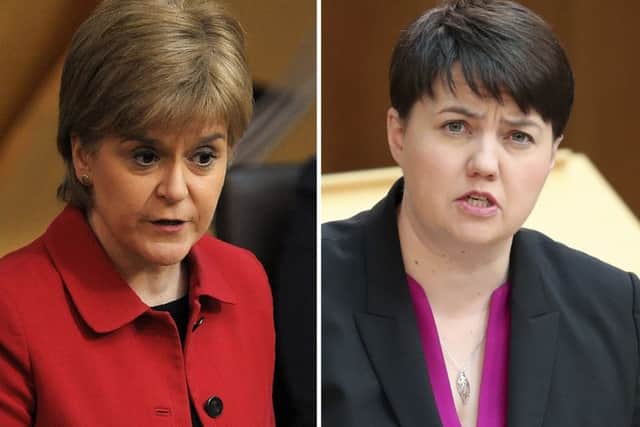 First Minister Nicola Sturgeon (left) and Scottish Conservative party leader Ruth Davidson.
