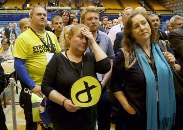 SNP supporters. This week Nicola Sturgeon said she felt nationalism had ugly connotations. Picture  Jane Barlow/PA Wire