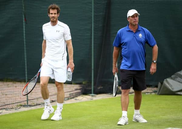 Andy Murray is off to practice with his coach Ivan Lendl, in London ahead of Queens and Wimbledon. Picture: Jordan Mansfield/Getty