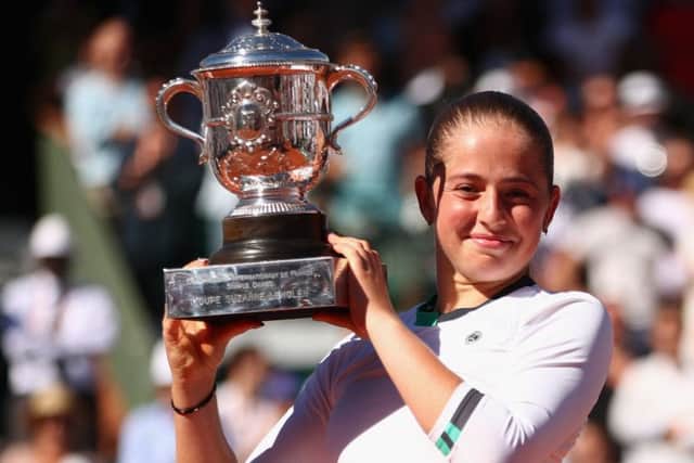 Latvias Jelena Ostapenko was the unexpected winner of a grand slam trophy. Picture:  Clive Brunskill/Getty Images
