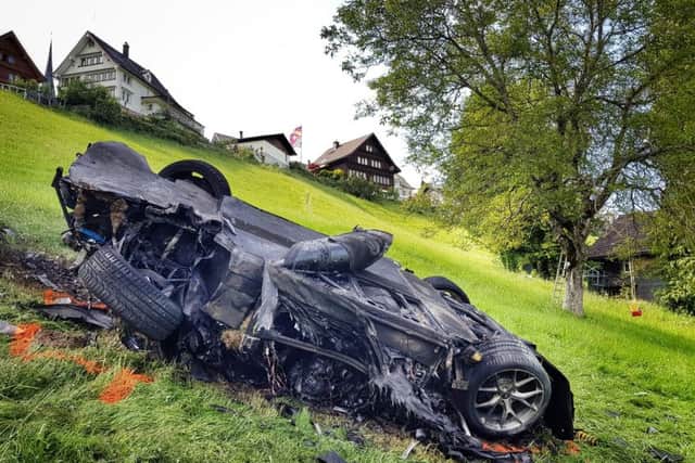 Richard Hammond escaped serious injury, in Switzerland. Picture: PA