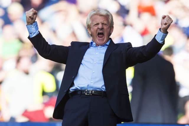 Gordon Strachan celebrates Scotland going ahead. Picture: SNS/Alan Harvey