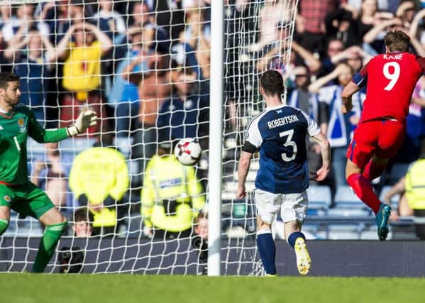 Harry Kane breaks Scottish hearts with his last minute leveller. Picture: SNS/Alan Harvey