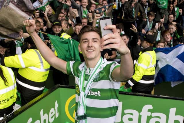 Celtic's Kieran Tierney is a target for Manchester United, John Hartson has claimed. Picture; SNS