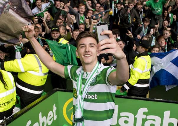 Celtic's Kieran Tierney is a target for Manchester United, John Hartson has claimed. Picture; SNS