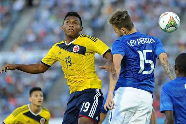 Alfredo Morelos in action Brazil's during an South American under-20 match. Picture: MIGUEL ROJO/AFP/Getty Images