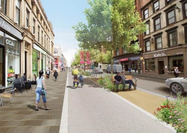 How the transformation of Sauchiehall Street is set to look. Picture: Glasgow City Council