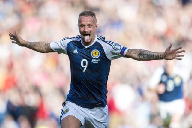 Leigh Griffiths scored two cracking free kicks against England - and they look good from every possible angle. Picture: SNS Group