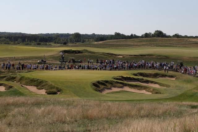 The ninth green at Erin Hills near Milwaukee in Wisconsin, which is staging the US Open for the first time this week. Picture: Jonathan Daniel/Getty Images