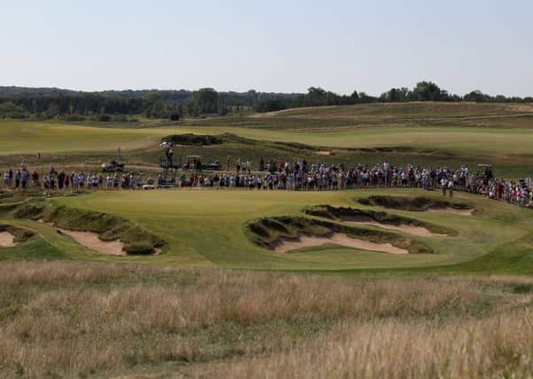 The ninth green at Erin Hills near Milwaukee in Wisconsin, which is staging the US Open for the first time this week. Picture: Jonathan Daniel/Getty Images