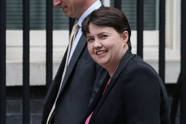 Ruth Davidson arrives at 10 Downing Street on Monday. Picture: AFP/Getty