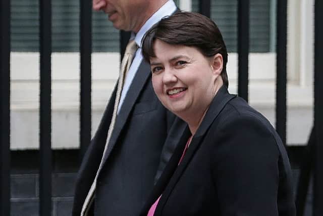 Ruth Davidson arrives at 10 Downing Street on Monday. Picture: AFP/Getty